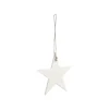 Outlet Décoration à suspendre étoile en aluminium blanc - 9,7 x 9,2 cm