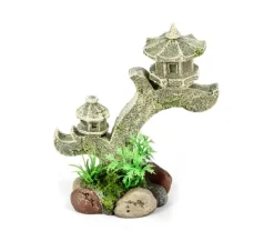 Best AQUATLANTIS Décoration pour aquarium coloris multicolore Torche Balinaise 3 arches - 13,5 x 9,5 x 7,5 cm