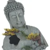 ZOLUX Décoration pour aquarium en résine coloris gris statue d'Asie Bouddha - Taille XL