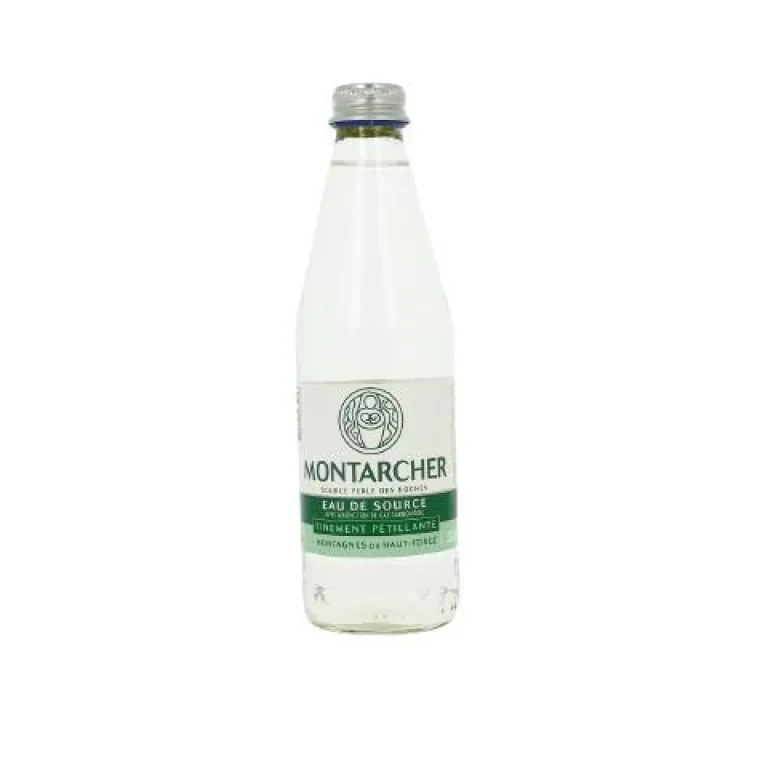 Hot MONTARCHER Eau de source pétillante en bouteille de verre - 33 cl