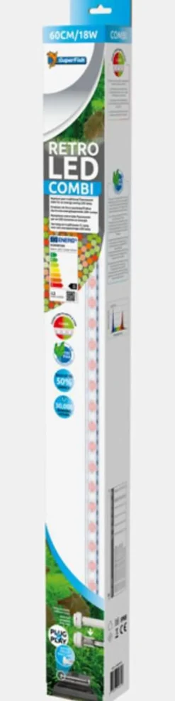 SUPERFISH Eclairage aquarium kitRetro LED combi 60 cm remplacement T5 & T Aquadistri - 18 W