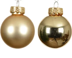 Hot KAEMINGK Ensemble de 16 boules en verre brillant et mat or clair - Ø 3,5 cm