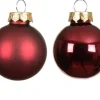 Clearance KAEMINGK Ensemble de 20 boules en verre brillant et mat bordeaux - Ø 6 cm