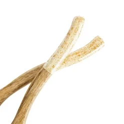 Clearance Ensemble de 2 couverts en bois de manguier décor moucheté crème et or - 26 x 6 x 1,2 cm