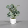 Best ART FLORAL Eucalyptus vert artificiel en pot de grès gris - 68 cm