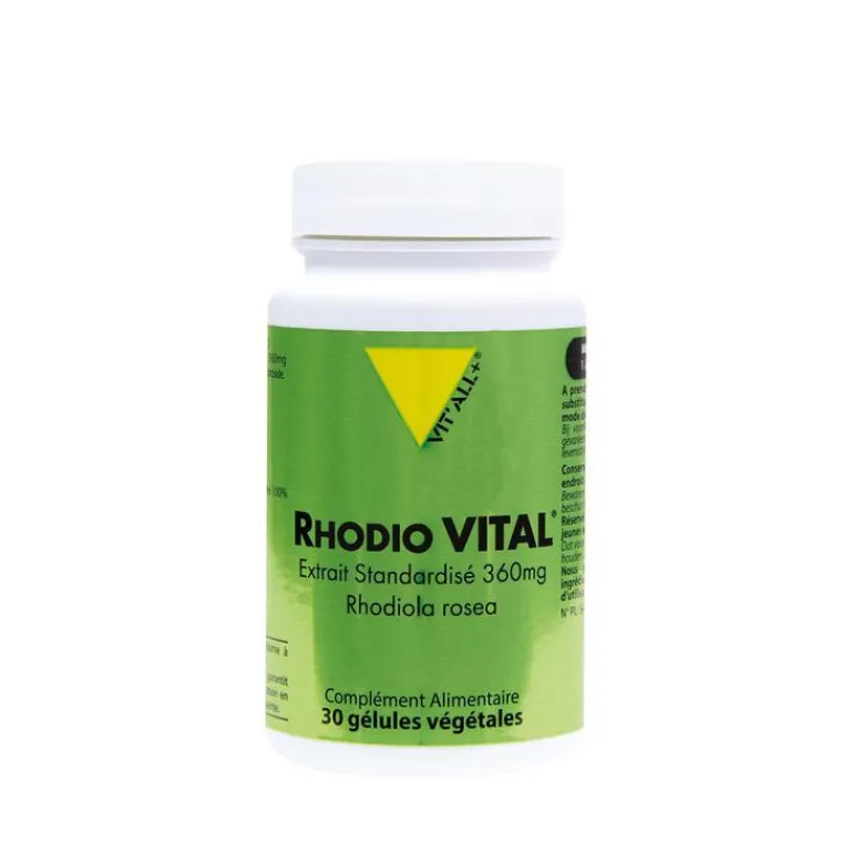VIT'ALL+ Extrait standardisé rhodio vital en boite de 30 gélules