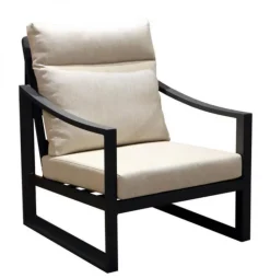 Clearance Fauteuil bas Prado en aluminium couleur graphite - PROLOISIRS