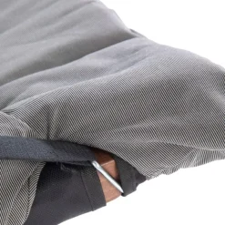 Clearance FIAM Fauteuil en bois et toile Oléfine gris Linda soft - 61/89 x 61 cm