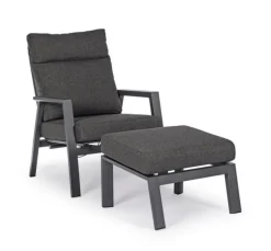 Clearance Fauteuil inclinable KLEDI - Anthracite - BIZZOTTO