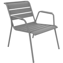 Hot FERMOB Fauteuil lounge en acier gris Lapilli Monceau - 87 x 77 x 86 cm