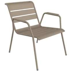 FERMOB Fauteuil Lounge Monceau coloris orange en acier - 87 x 77 cm