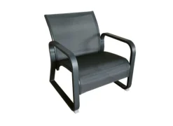 Clearance Fauteuil lounge Quenza II en aluminium, couleur graphite - PROLOISIRS BBM