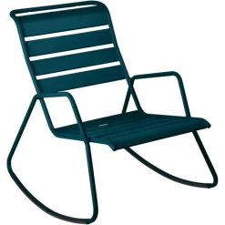 Discount FERMOB Fauteuil rocking chair coloris bleu acapulco Monceau - 72 cm