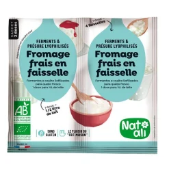 Best NATALI Ferment pour fromage frais en faisselle bio en sachet - 2 x 60 g