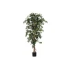 Outlet Ficus Benjamina vert artificiel en pot plastique H 180 x Ø 100 cm