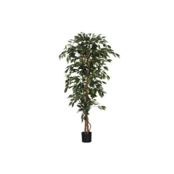 Outlet Ficus Benjamina vert artificiel en pot plastique H 180 x Ø 100 cm