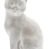 Sale EDA Figurine chat coloris gris en ciment - 15 x 12,5 x 24,5 cm