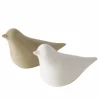 Clearance BOLTZE Figurine oiseau en poterie beige et blanc Tori - 11,5 x 4,5 x 7 cm