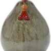 Online EDA Figurine poule coloris gris en céramique - 10 x 10 x 13 cm