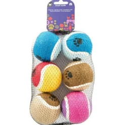 Discount MARTIN SELLIER Filet de 6 balles de tennis colorées pour chien Ø 6,5 cm
