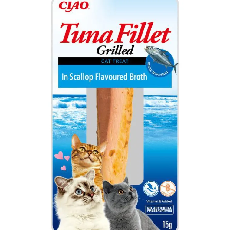 Outlet CHURU Filet de thon saveur pétoncle pour chat Inaba - 15 g