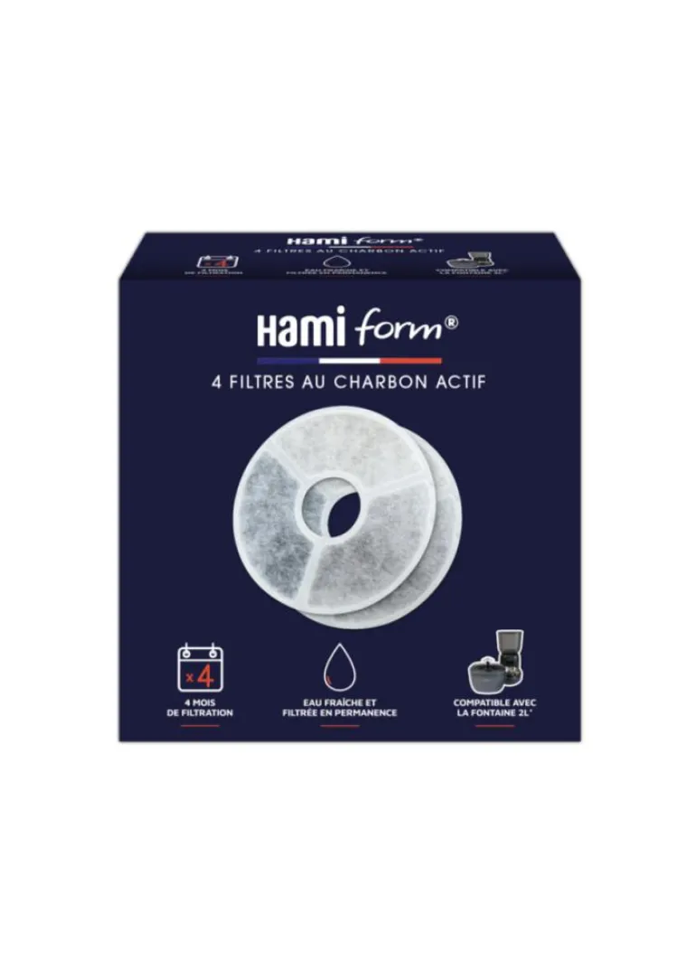 Sale HAMIFORM Filtre à charbon actif pour fontaine à eau 2 L coloris blanc - x 4