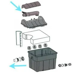 BLUE CORAL Filtre bassin avec UV et pompe, PRIME AQUATIC Gravity Line 9000 - 9000L