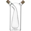 Best LEONARDO Flacon huile et vinaigre 2 en 1 en verre borosilicate transparent Cucina - 18,5 cm