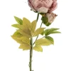 NATURALYS Fleur artificielle en papier tige de pivoine coloris rose - H 62 cm