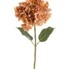 Sale NATURALYS Fleur artificielle en papier hortensia coloris orange - H 65 cm
