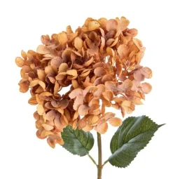 Sale NATURALYS Fleur artificielle en papier hortensia coloris orange - H 65 cm