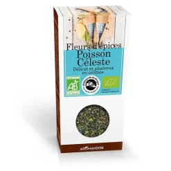 Discount AROMANDISE Fleurs d'épices pour poisson céleste bio en boite marron de 40 g
