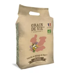 Online GRAIN DE VIE Foin bio au mélange de fleurs pour petits mammifères - 25 L