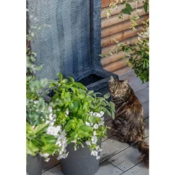 Sale LUMINEO Fontaine LED murale avec vague en polyrésine 23 x 55 x 95 cm