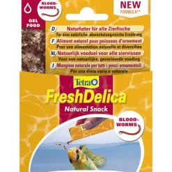 New TETRA FreshDelica Blood-Worms Natural Snack - - 16x3g (48g total)