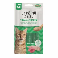 BUBIMEX Friandise en crème pour chat thon et poulet Creamy x 4 - 60 g