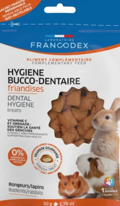 FRANCODEX Friandises dentaires pour NAC hygiène bucco-dentaire - 50 g