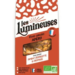 Online LES LUMINEUSES Fèves grillées bio apéro piment d’Espelette et fromage - 90 g