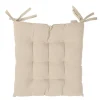 Outlet SAFECO Galette de chaise en coton coloris beige Jekyll - 40 x 40 cm