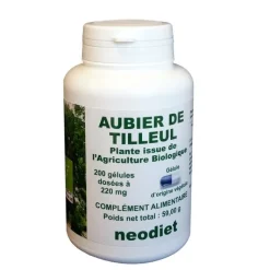 Discount NEODIET Gélules d’aubier de tilleul bio en boite de 200 unités
