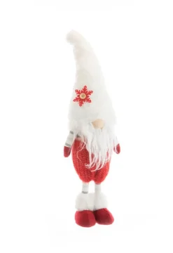 Online Gnome debout en tissu avec bonnet à petit flocon - 18 x 12 x 57 cm