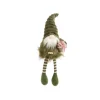 Discount Gnome vert et brun avec hotte en jute et jambes flexibles - 46 cm