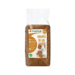 MARKAL Graine de lin doré bio en sachet - 50 g