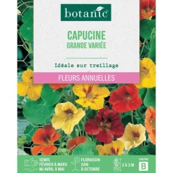 Clearance BOTANIC® Graines de capucine grande variée - graines à semer