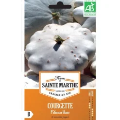 Discount FERME DE SAINTE MARTHE Graines de courgette pâtisson blanc bio - graines à semer
