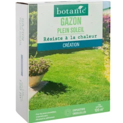 New BOTANIC® Graines de gazon à semer plein soleil pour création - 3 kg
