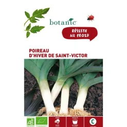 Outlet BOTANIC® Graines de Poireau d’hiver de Saint Victor bio - graines à semer