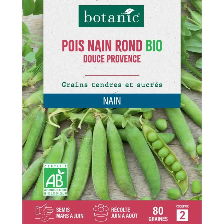 Discount BOTANIC® Graines de pois nain douce Provence bio - graines à semer