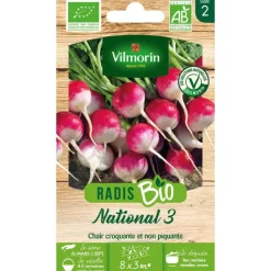 New VILMORIN Graines de radis national 3 bio - graines à semer