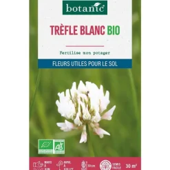 Hot BOTANIC® Graines de Trèfle blanc bio - graines à semer (30 m²)